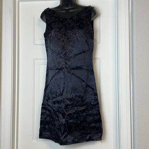 Black Vintage Floral Mini Dress Sz M